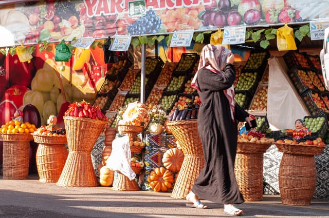 Colorful fruit stand
