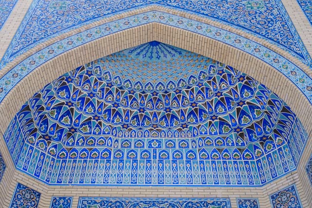 Mosque ceiling in Zaamin