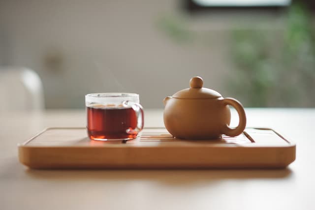 A teapot and a cup