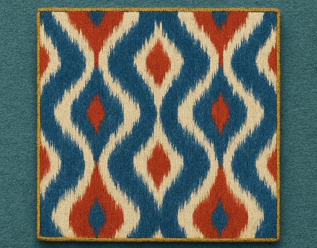 Ikat textile pattern