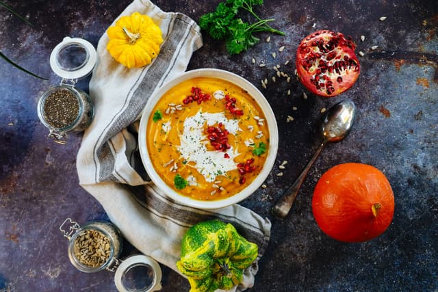 Pumpkin soup bowl