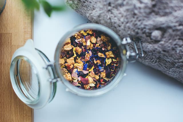 Fruit tea with dried fruits